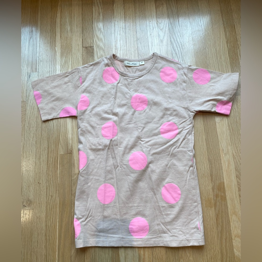 Indy and Pippa Polka Dot dress - Pink and Tan

Size 4